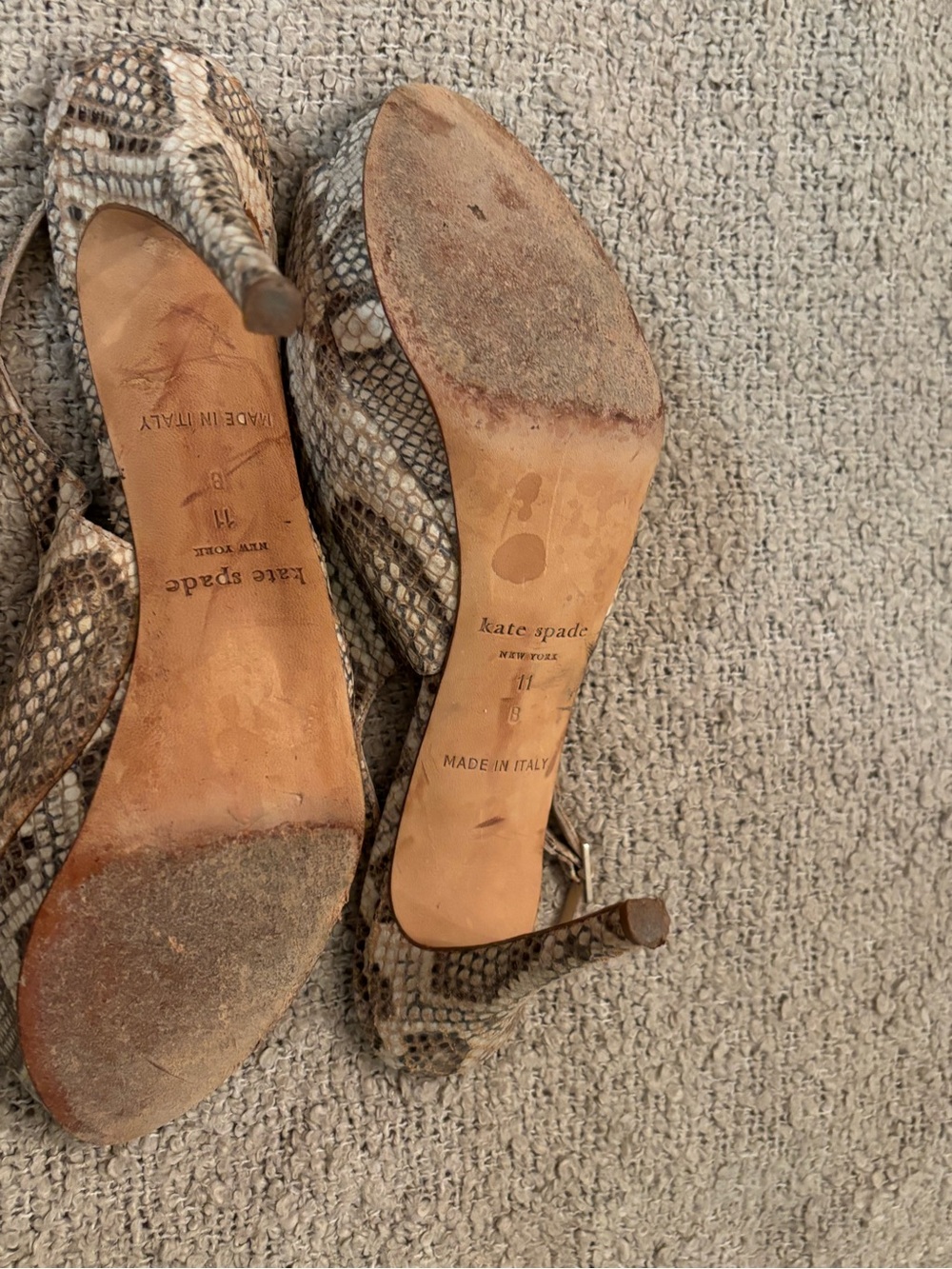 Kate Spade Python Platform Slingback Heels - Picture 8 of 11